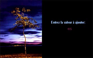 Insertion d'un nouveau noeud (numérique) dans l'arbre.